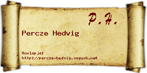 Percze Hedvig névjegykártya
